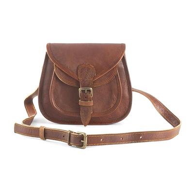 Goatter Leather Casual Sling Bag for Girls and Women. Stylish Cross-Body Brown Bag.