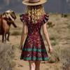 Women's Dress Casual Flowy Dresses  V-neck Vocation Boho Beach Sundress