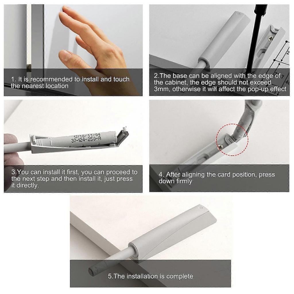 2 Pieces Push To Open Door Catches Cupboard Push Latch Push To Open