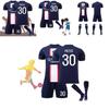 Parijs thuisshirt set Messi 30 Mbappé 7 Neymar 10 Polyester voetbaltenue