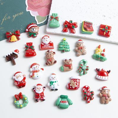 DIY Weihnachts-Schneemann-Accessoires aus glänzendem Harz für Handyhüllen, Haarnadeln und Schmuck