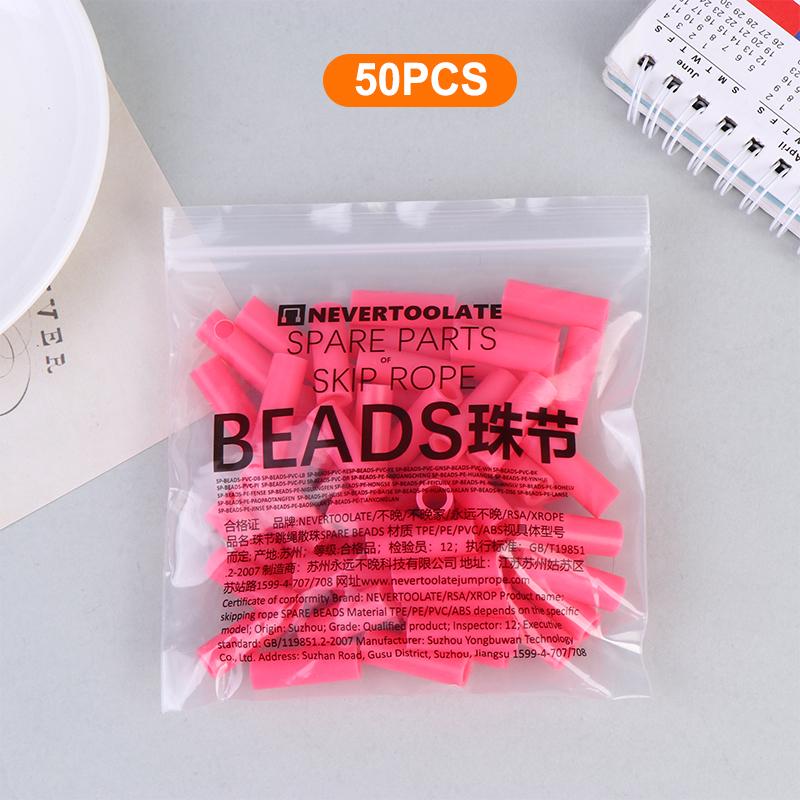 Jump Rope Hard Beads 1 Inch Length 50Pcs Pack for Beaded Skipping Rope Making Replaceable Fitness Training Accessories