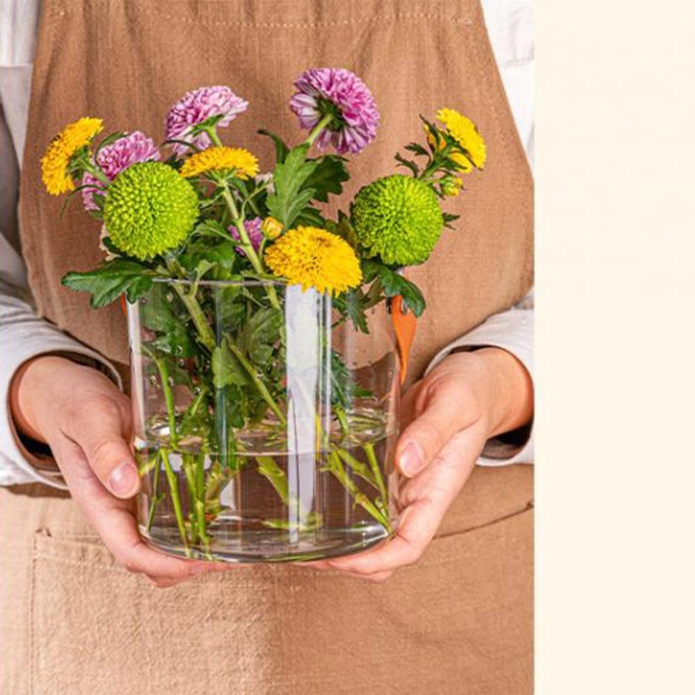 With Handle Small Ice Bucket Transparent Multifunctional Bucket Modern Flower Bucket  Wedding Decor