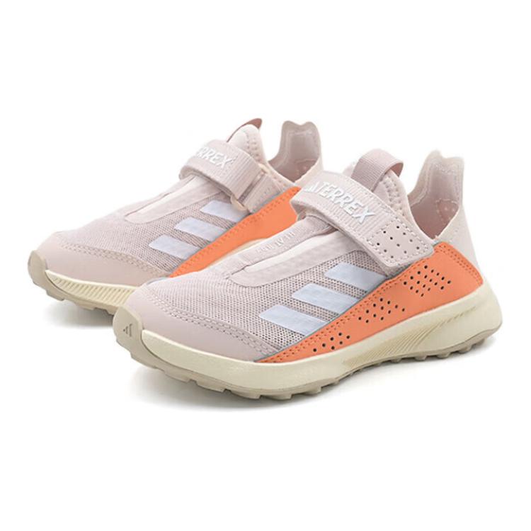 Adidas Terrex Comfortable Soft Durable Breathable Sweat-Absorbing Shock-Absorbing Low-Top Running Shoes Kids Running Shoes Pink Orange IE7627