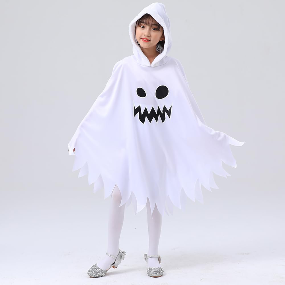 Halloween Cosplay Costume for Horror Fancy Dress [Suerba] Kids, Ghost, Cloak, Ghost, Costume, (L (130-140cm))