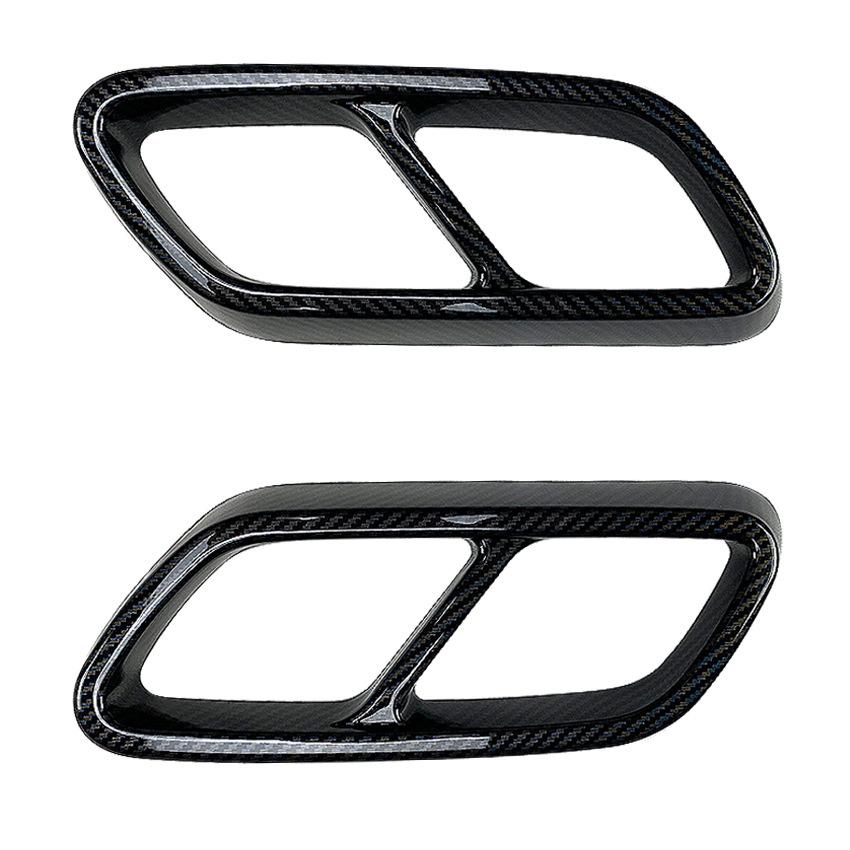 For Mercedes Benz C-Class W206 C200 C260 C300 AMG  Tail Throat Exhaust Decorative Frame Car Sticker Modification Accessories