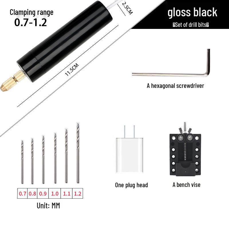 Mini Handheld Electric Drill & Grinder - Low Power Tool for Precision Hole Punching