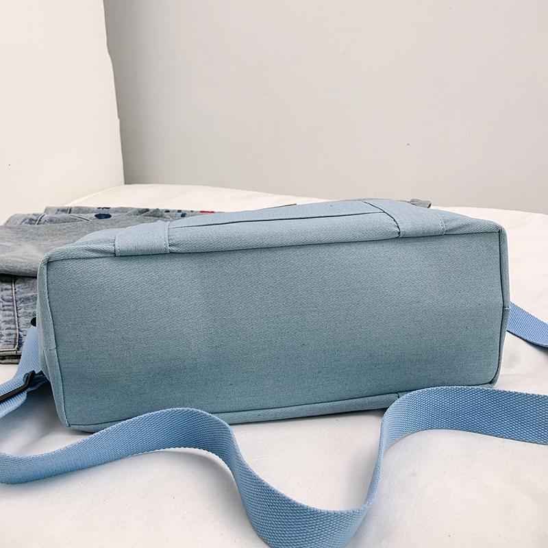 Torba Podróżna na Krótkie Dystanse Damska Torba Jeansowa o Dużej Pojemności na Ramię/Przez Ramię Torba Bagażowa