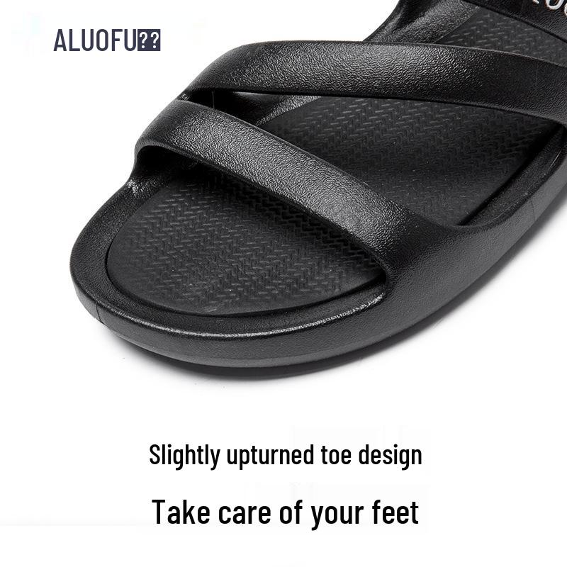 Luofu Women's Non-Slip Fashion Slippers: Summer Style, Flat Beach Shoes for Outdoors & Home