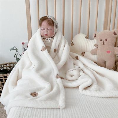 Koreanische bestickte Babydecke: Kuschelige Kinderwagenabdeckung & Schlafdecke für Herbst/Winter