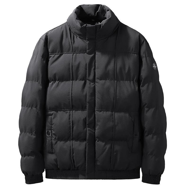 Neue Herbst und Winter Herren Plus Size Baumwolle gefütterte Jacke Lässige Baumwolle gefütterte Jacke Herren Dicke Brotjacke Stehkragen