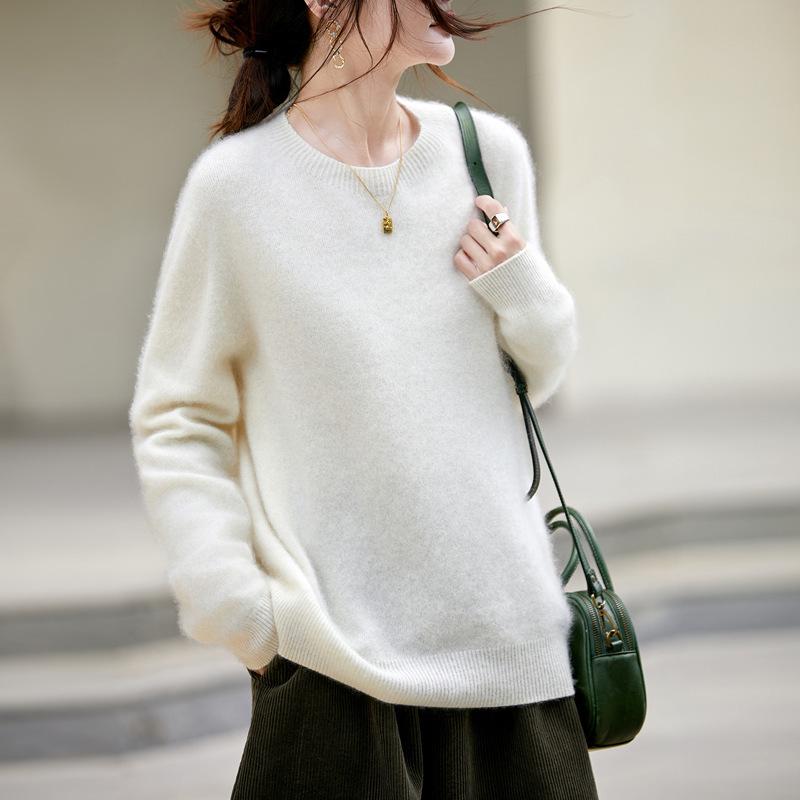 

Женский осенне-зимний пуловер из кашемировой шерсти с круглым вырезом M (80-120 jin)