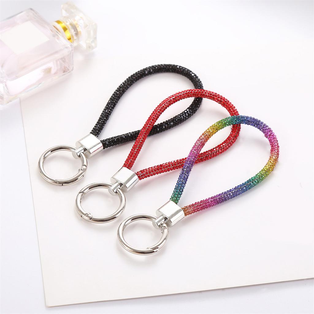 Diamond Crystal Rhinestone Phone Lanyard Glitter Keychain Bling Wrist Straps Cord Anti-lost Rope Car Keychain Accessory