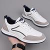 2026 New Lightweight Men Casual Leather Sneakers Non-slip Breathable Male Outdoor Running Shoes Lace Up Soft Sport Shoes