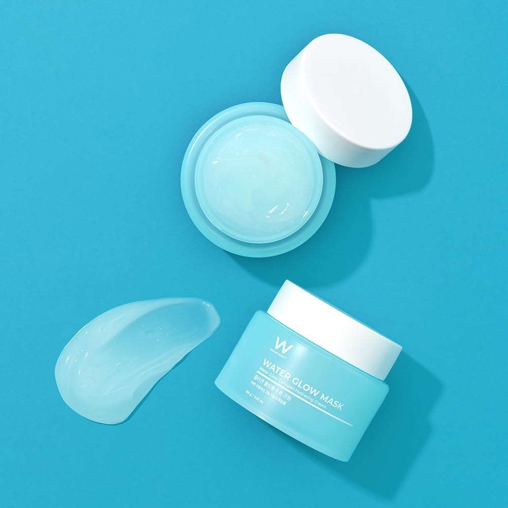 WONJIN EFFECT Water Glow Mask 100ml - Water Droplet Cream, Large Capacity Moisturizing Cream, Collagen Cream, Hydration Cream