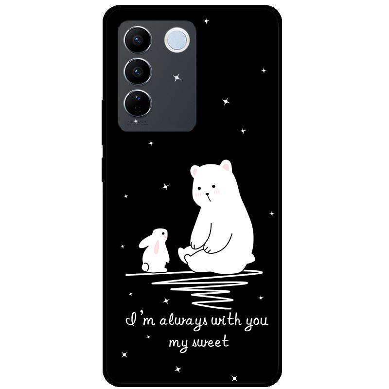 For Vivo V27E V2237 V27 Pro V2230 V 27 Case TPU Soft Silicone Marble Cat Shockproof Cases For Vivo V27 5G V27Pro Bag Funda Cover