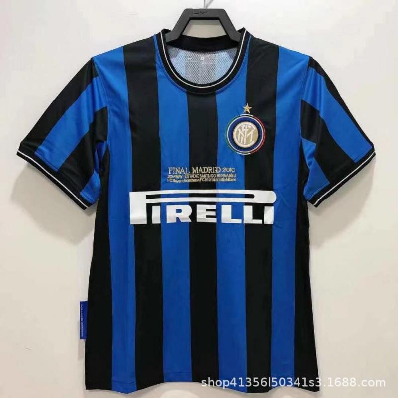0809 Classic Retro Inter Jersey Home and Away Short-sleeved No. 22 Milito Champions League Serie A Club Football Jersey
