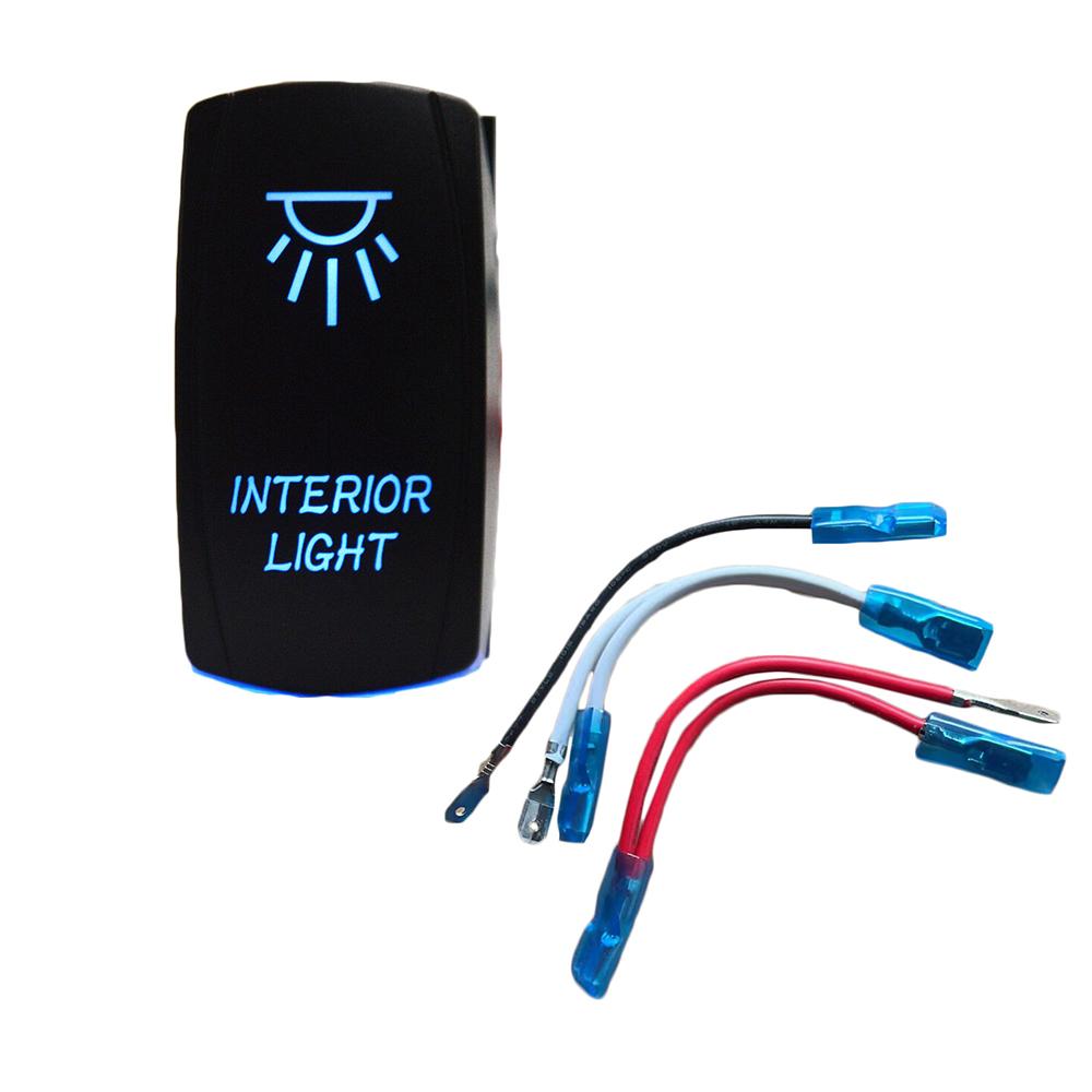 Blue Backlif Light Control Rocker Toggle Switch Button For UTV ARB Carling OFF ROAD