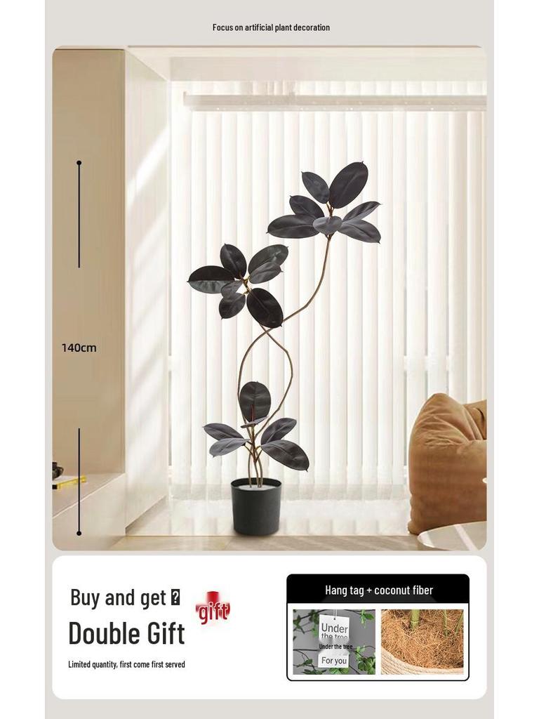 Luxurious Large Faux Green Plant Decoration for Indoor Use