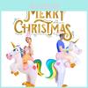 Adorable Inflatable Unicorn Costume For Adults And Kids In Colorful Rainbow Design