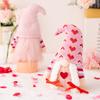 Charming Pink Valentines Day Couple Statues Delightful Heart Decorations For Lovers