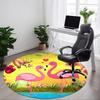 1pc Flamingo Tropical Scene Chair Carpet for Office, , Non-slip Carpet, Very Suitable for Offices, farmhouses,Outdoor Carpet Yy251120025