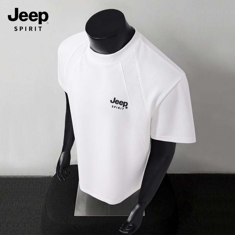 

JEEP SPIRIT Men s Splicing Short Sleeve T-Shirt 3XL