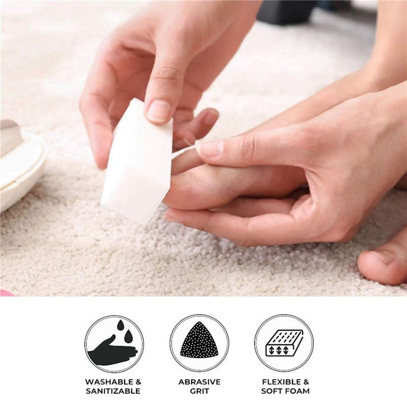 A84E-10 X White Sanding Blocks For Nail Design Nail Polishing Block Polishing Surfaces Nail File Block Nail Art Manicure Tool