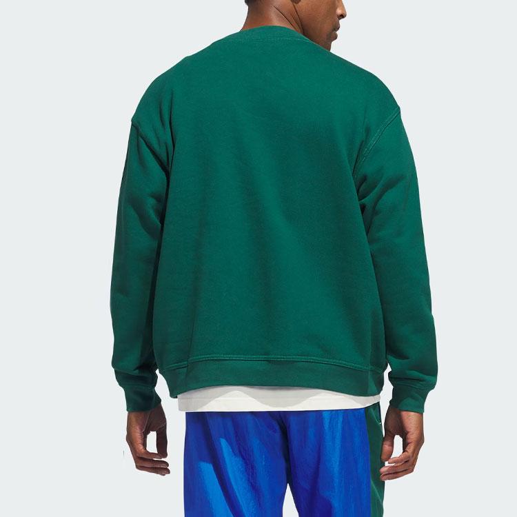 Adidas Originals Hoop York City Logo Sweatshirt Unisex Tops Forest-Green IT4987