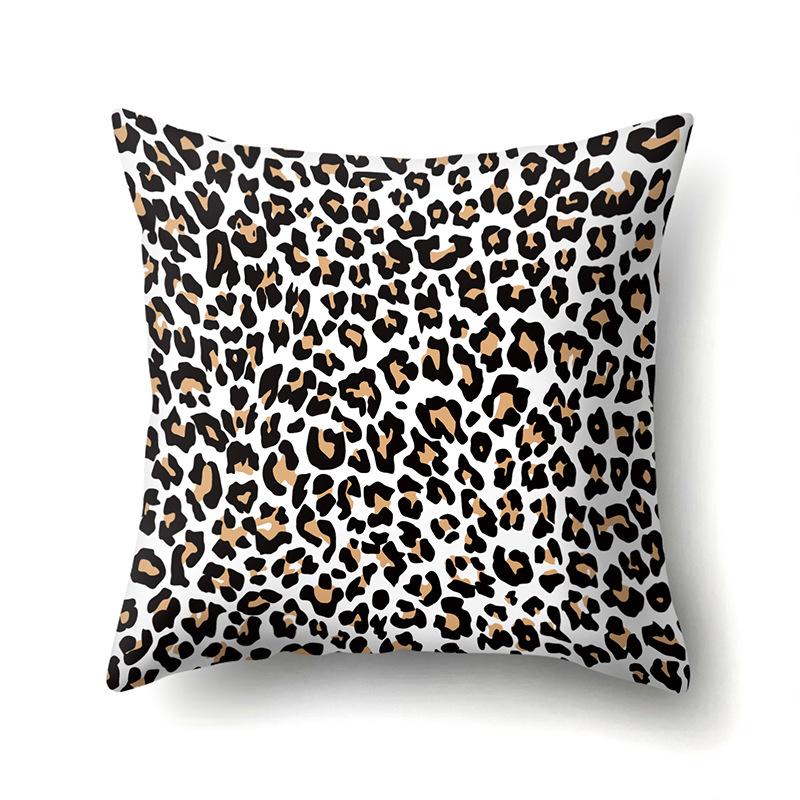 Motif Léopard Nordique Moderne Abstrait Taie d'Oreiller en Polyester Décoration de Voiture Maison Imprimée Taie d'Oreiller Repose-Lombaire