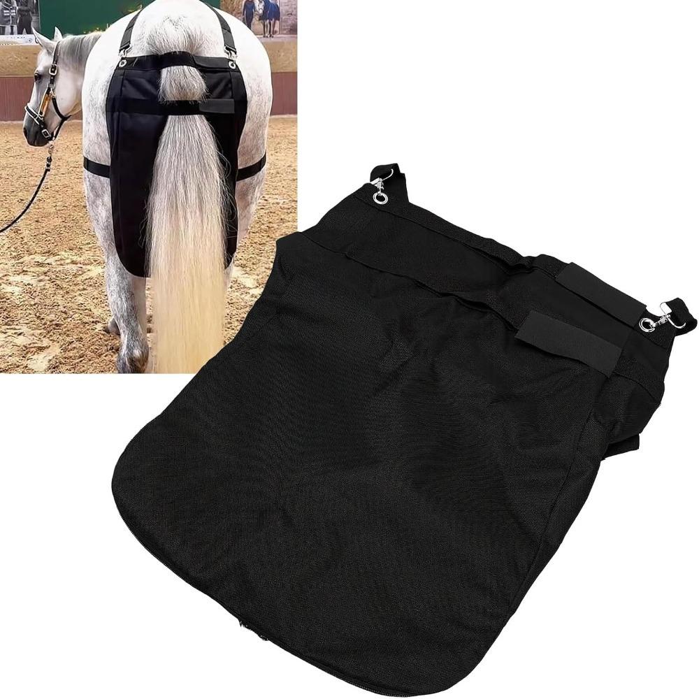 Adjustable Buckle Horse Poop Catcher Oxford Fabric Equine Manure Bag  For Saddle Riding