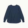 CHIQUITA Ribbed Sleeve T-Shirt (Cotton) Navy 241602Snv