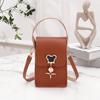 Cute pendant single shoulder crossbody mobile phone bag versatile fashion simple women's bag