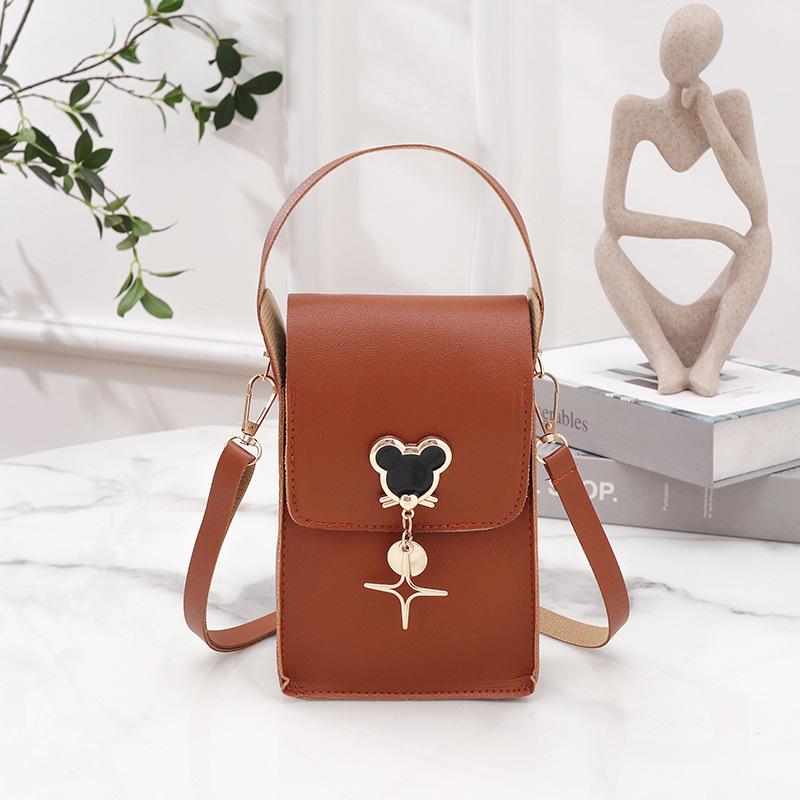 Cute Pendant Single Shoulder Crossbody Mobile Phone Bag Versatile Fashion Simple Women's Bag