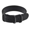21mm Schwarzes Dickes Nylon Typ Uhrenarmband Ersatzband mit Mattierter Schnalle