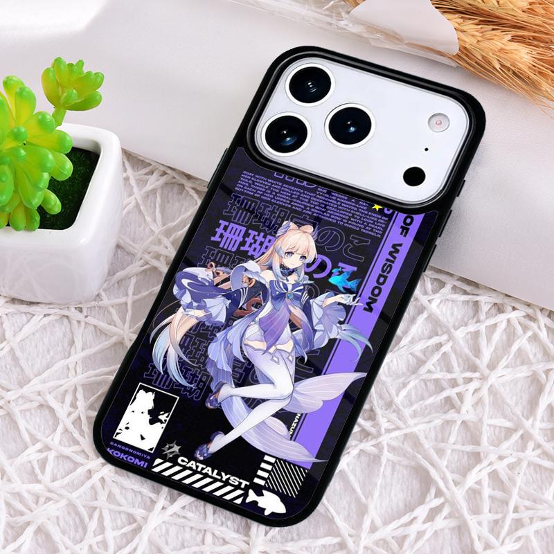Modische Genshin Impact Sangonomiya Kokomi Handyhülle für iPhone 17 Air 16 15 11 12 14 13 Pro Max Stoßfeste Hülle