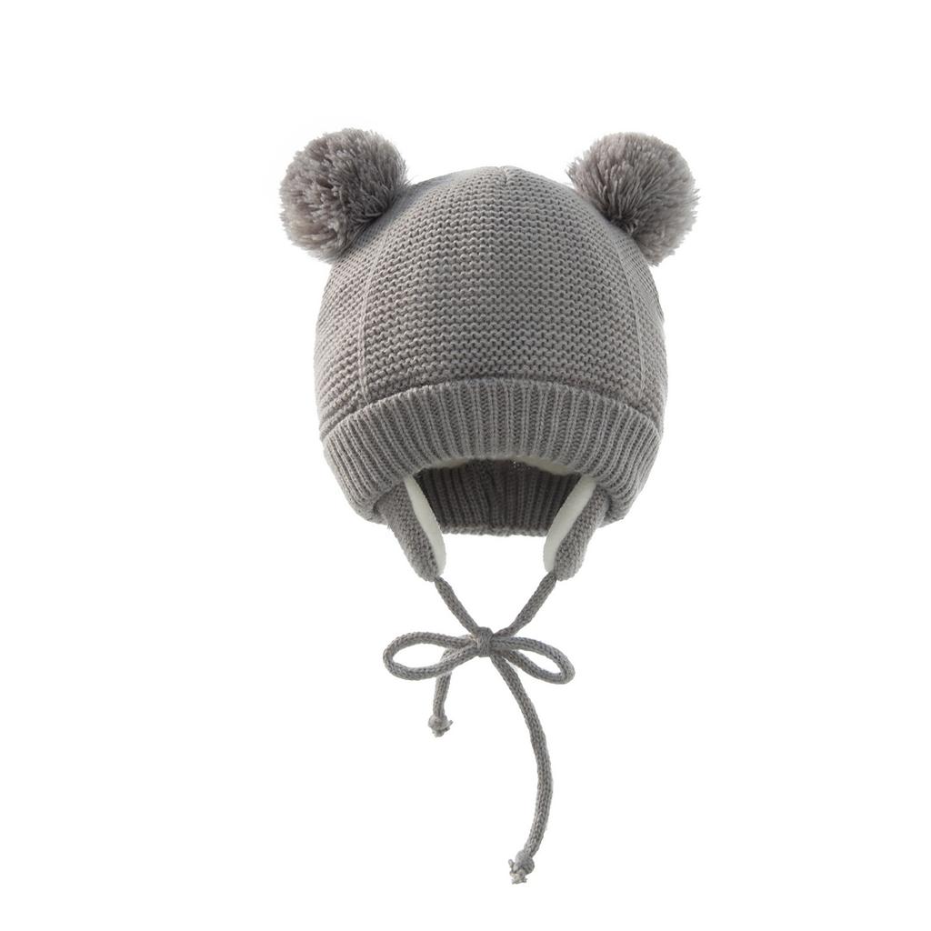 Winter Baby Hat for 0-12month Boy Girls Accessories Knited Cap Kids Hat Fleece Warm Gloves Thick Winter Ear Kids Hat Baby Bonnet