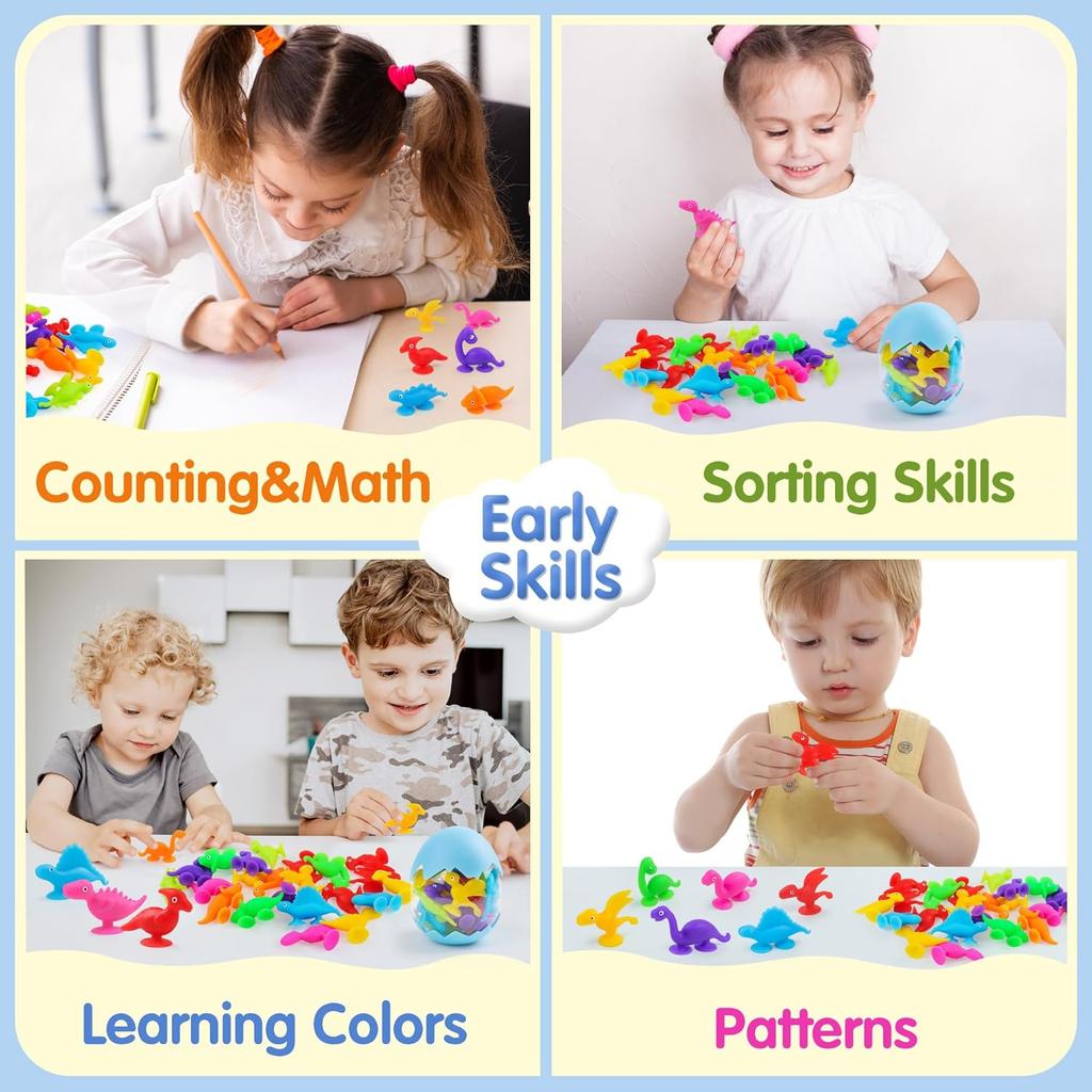 Soft Silicone Building Blocks Toy Animal Shape Suction Toy for Kids Stress Release Parent-Child Interactive Game Sucker Bath Toy