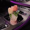 Kreativní dekorace interiéru auta Roztomilé řemeslné ozdoby Kytice tulipánů do auta Dekorativní potřeby Dekorace středové konzoly auta Dárky