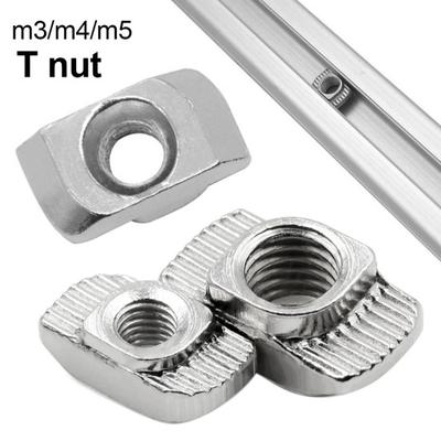 50Pcs M3/M4/M5 Slot Sliding T Type Nut Fasten Connector for 20 Series