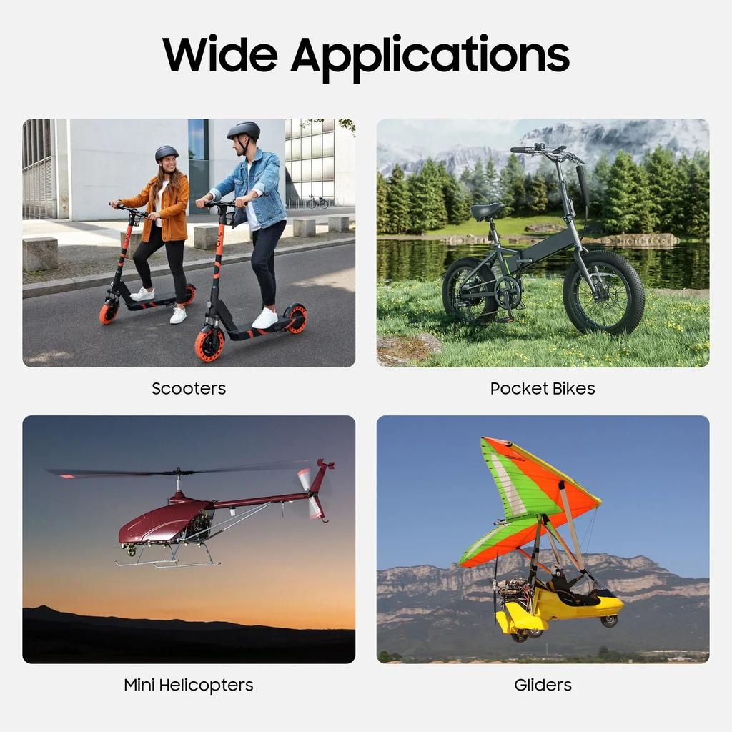 49CC 2-Takt-Seilzugstarter-Motor, 7000 U/min, mit Kraftstofftank, Geeignet für Benzinroller, Minibikes, Mini-Hubschrauber