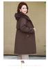 Mom's 2025 Winter Parka: Mid-Length, Double-Sided Cotton Jacket with Velvet for Middle-Aged and Elderly Women.
