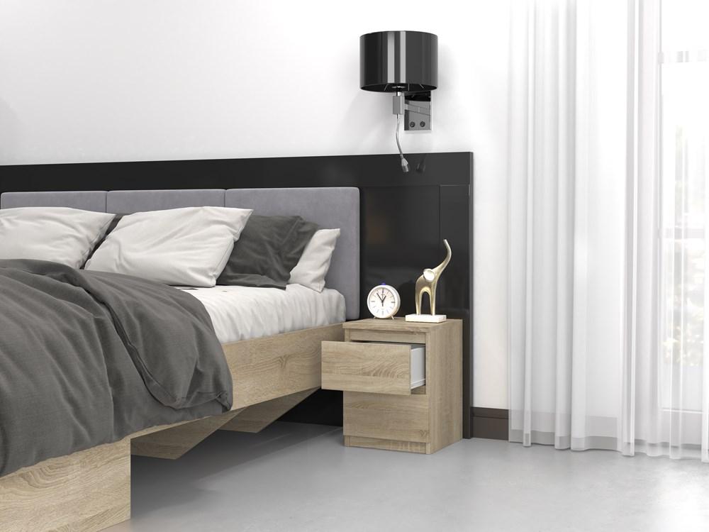 MALWA M2 BEDSIDE CABINET - SONOMA OAK