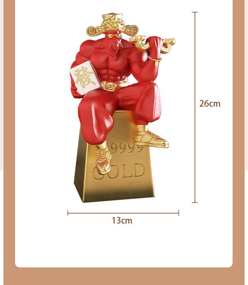 Muscle Grandpa Figurine: Gym-Themed Birthday Gift & Office Decor