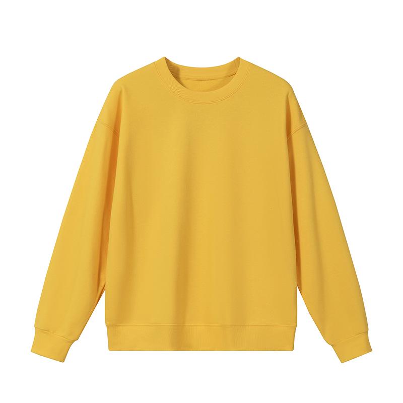 Herrhuvtröja med lös passform, 350g frottébomull, sänkta axlar, rund halsringning och broderad logotyp