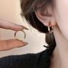 PONYKISS Tibetan Silver Colorful Enamel Round Hoop Earring for Women Minimalist Vintage Fashion  Light Luxury Accessories