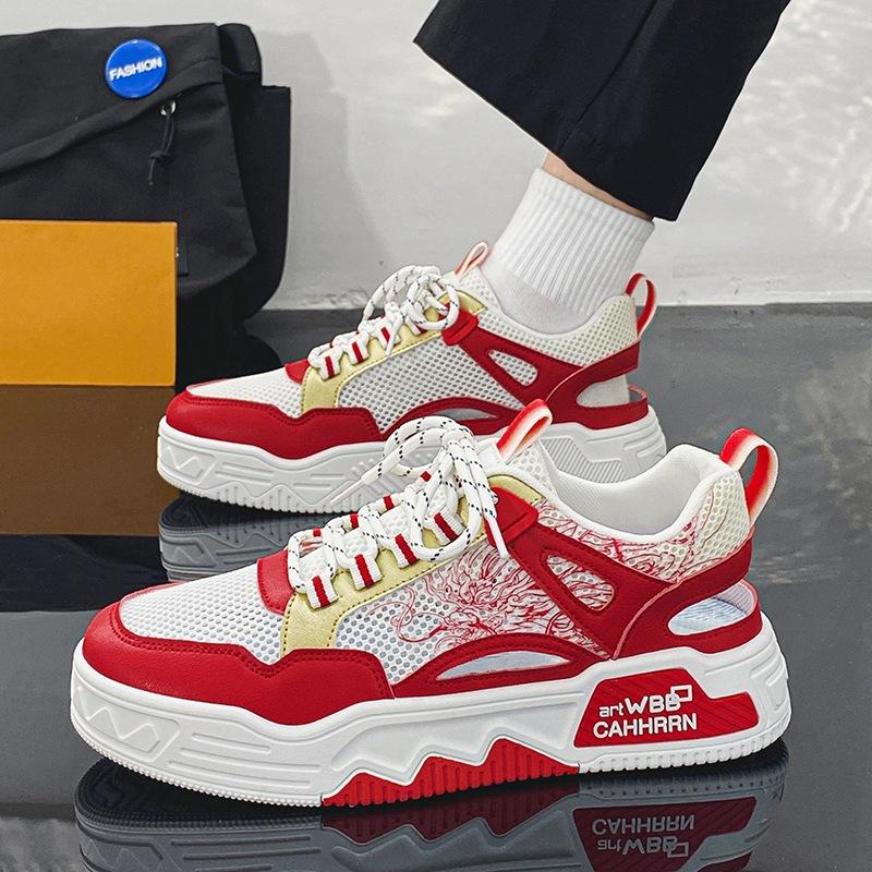 Mesh board shoes student youth summer casual men's shoes heightened breathable versatile hollow sandals men's 2025 new