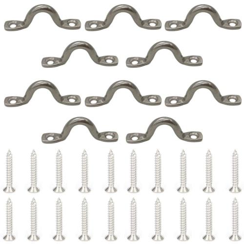 Eyelet Mounting Plate, Hook and Eye Plate, Wall Bracket, Stainless Steel Hook and Eye Plate, Fixing Device for Indoor and Outdoor Use, Rowing Boat, Fi