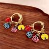 Colorful Enamel Beetle Ladybug Insect Pendant Tassel Earrings For Women Girl Exquisite Elegant Party Jewelry Fashion Accessories