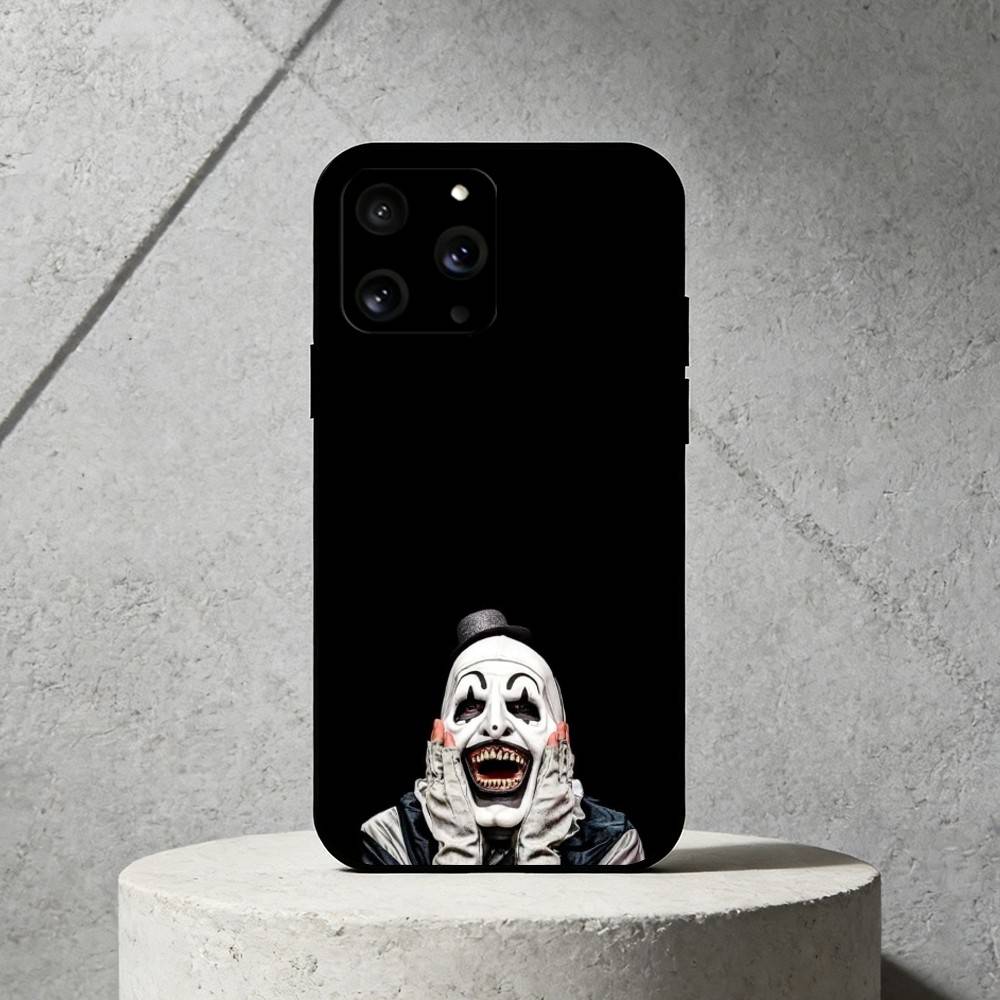 M-Movie clown Phone Case Silicone black Soft For IPhone 17,16,15,14,13,12,11,SE,Plus Pro Max iPhone16pro